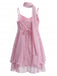 Shimmer Chiffon Halter Scarf Mini Dress 4