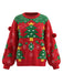 True Red 1980s Christmas Top 1