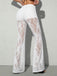 Dark Coffee 1970s Lace Pants 7