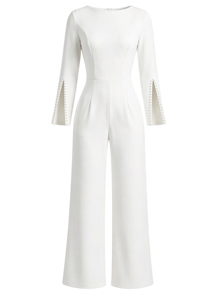 Black 1960s Wide Leg Jumpsuit 4