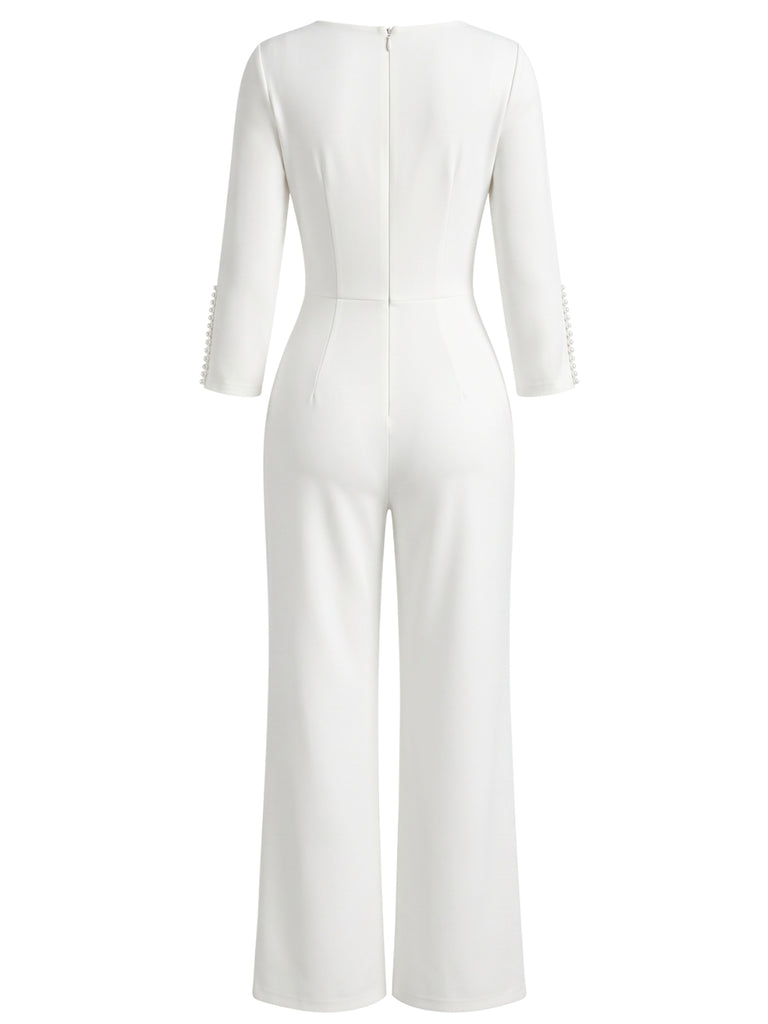 Black 1960s Wide Leg Jumpsuit 5