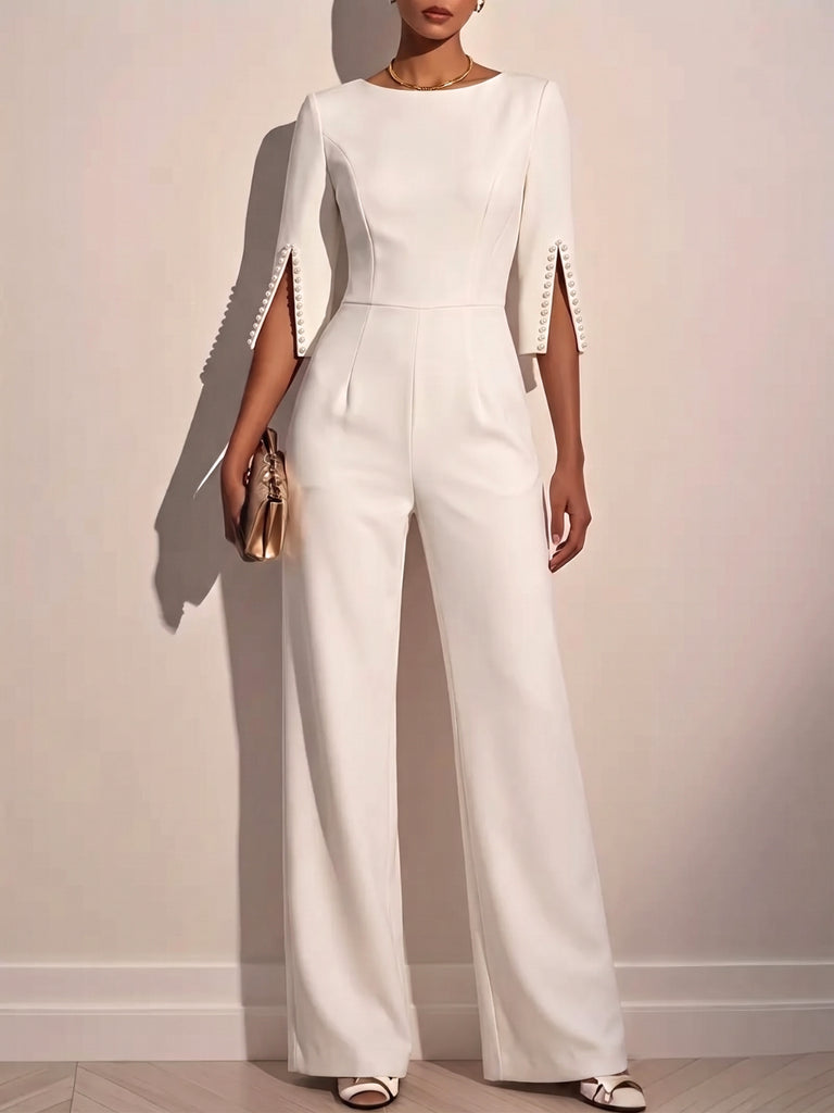 Black 1960s Wide Leg Jumpsuit 8