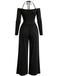 Black 1960s Long Sleeve Jumpsuit 2
