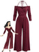 Black 1960s Long Sleeve Jumpsuit 3
