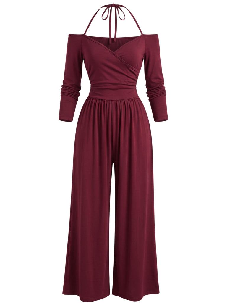 Black 1960s Long Sleeve Jumpsuit 7