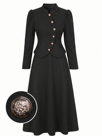 Black 1940s Dress 1