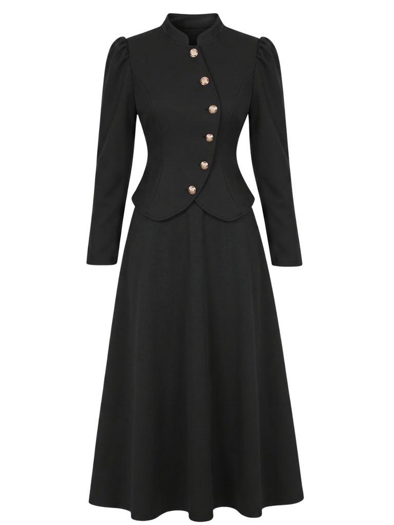 Black 1940s Dress 10