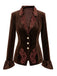 Velvet Floral Embroidered Ruffle Cuff Jacket 2