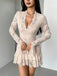 1970s Lace V Neck Dress 3