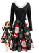 Black 1950s Christmas Dress 1