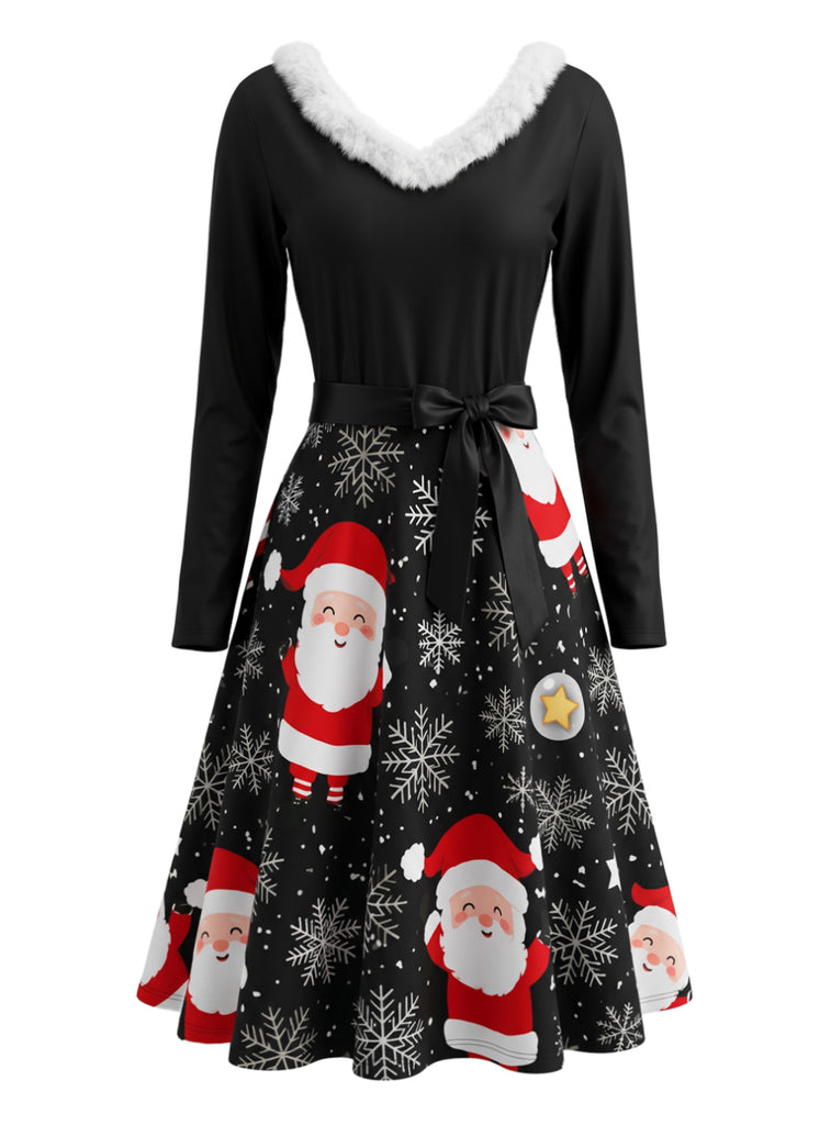 Black 1950s Christmas Dress 2
