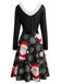 Black 1950s Christmas Dress 3