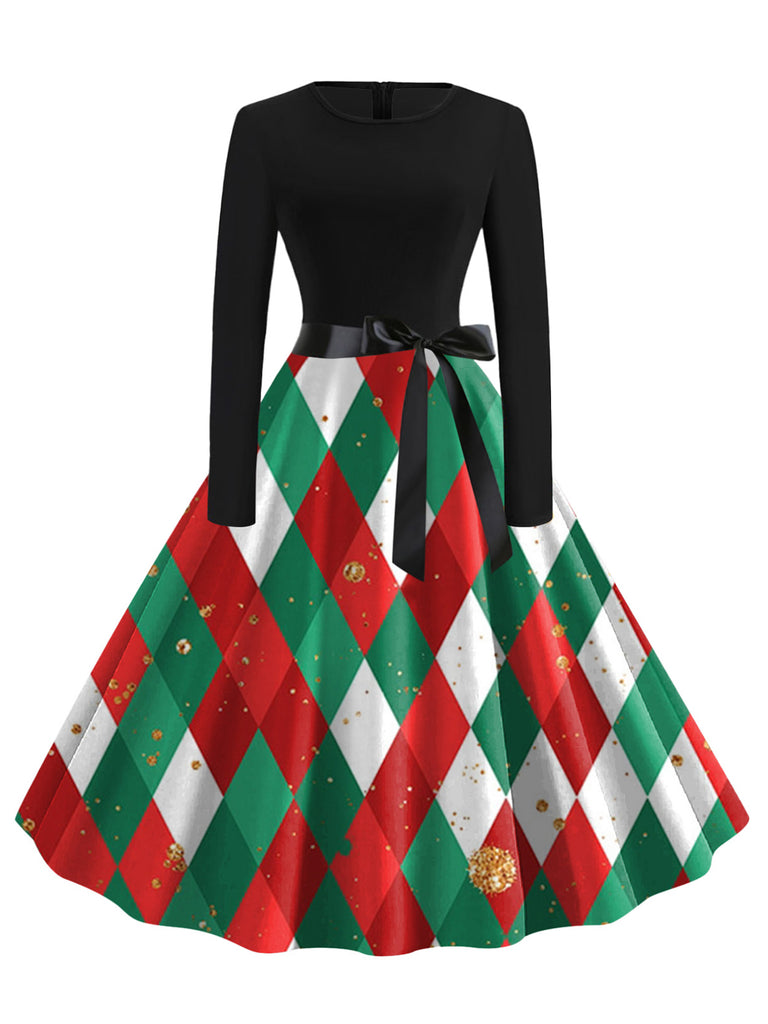 Green 1950s Christmas Dress 2