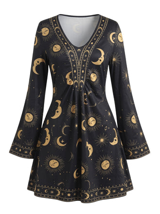 Light Brown 1960s Leopard Print Dress 1