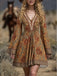 Light Brown 1960s Leopard Print Dress 9