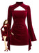 Wine Red 1960s Dress 1