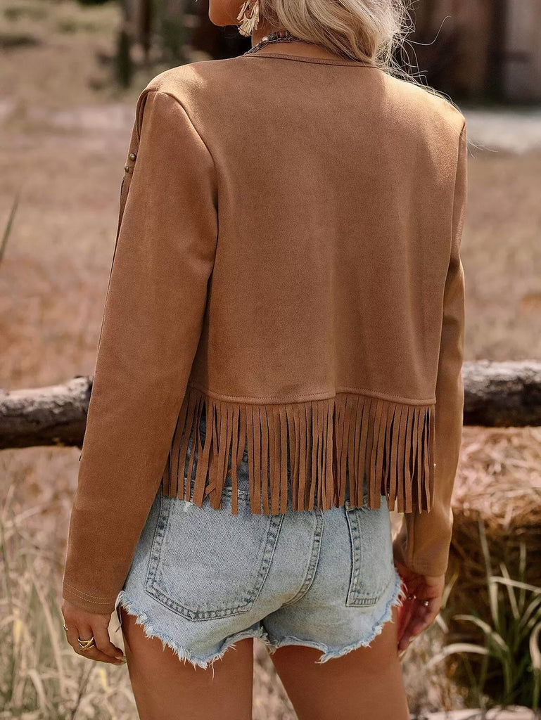 Brown 1940s Fringe Jacket 5