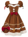 [Pre-Sale] [Plus Size] Turmeric 1950s Gingerbread Man Plush Trim Dress