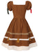 [Pre-Sale] [Plus Size] Turmeric 1950s Gingerbread Man Plush Trim Dress