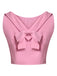 Pink 1960s Lapel Bowknot Top