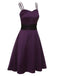 Deep Purple 1950s Halloween Solid Strap Dress