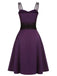 Deep Purple 1950s Halloween Solid Strap Dress