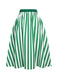 2PCS Green 1950s Stripes Romper & Umbrella Skirt