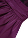 Dark Purple 1950s Lace Patchwork V-Neck Dress