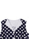 Navy Blue 1950s Polka Dots Lapel Dress