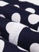Navy Blue 1950s Polka Dots Lapel Dress