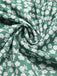 Green 1950s Lace-Up Collar Ditsy Floral Dress