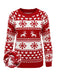 Red 1940s Christmas Knitted Sweater