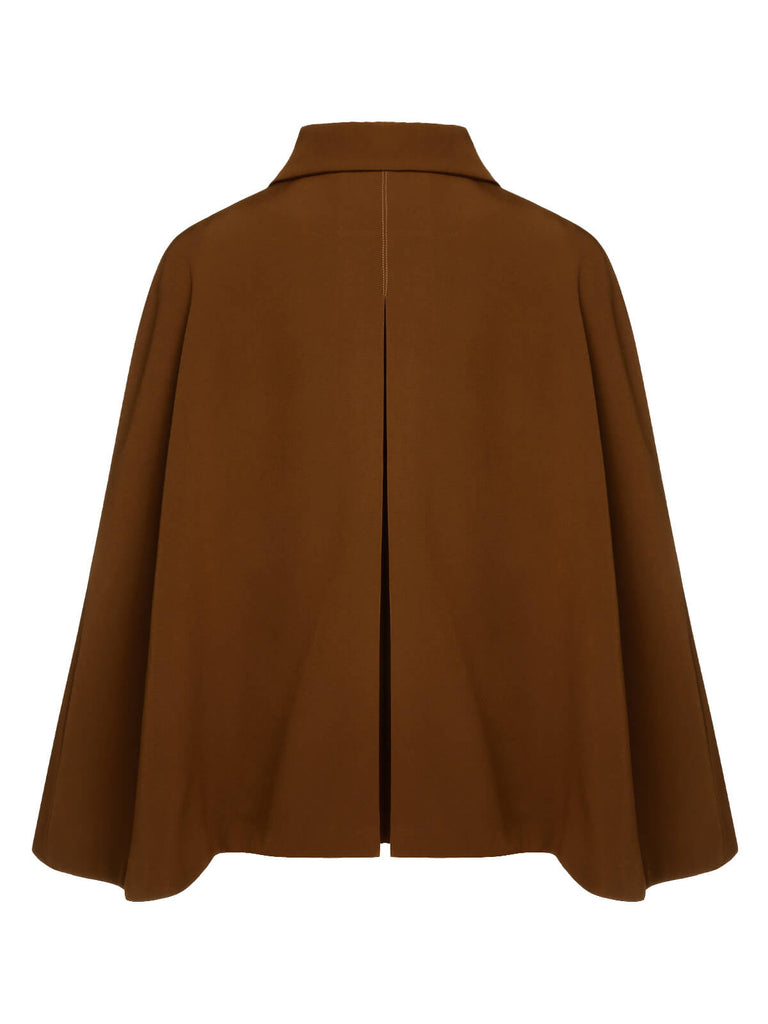 [Pre-Sale] Camel Color 1940s Lapel Cape Coat