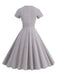 1950s Lapel Plaids Belted Dress