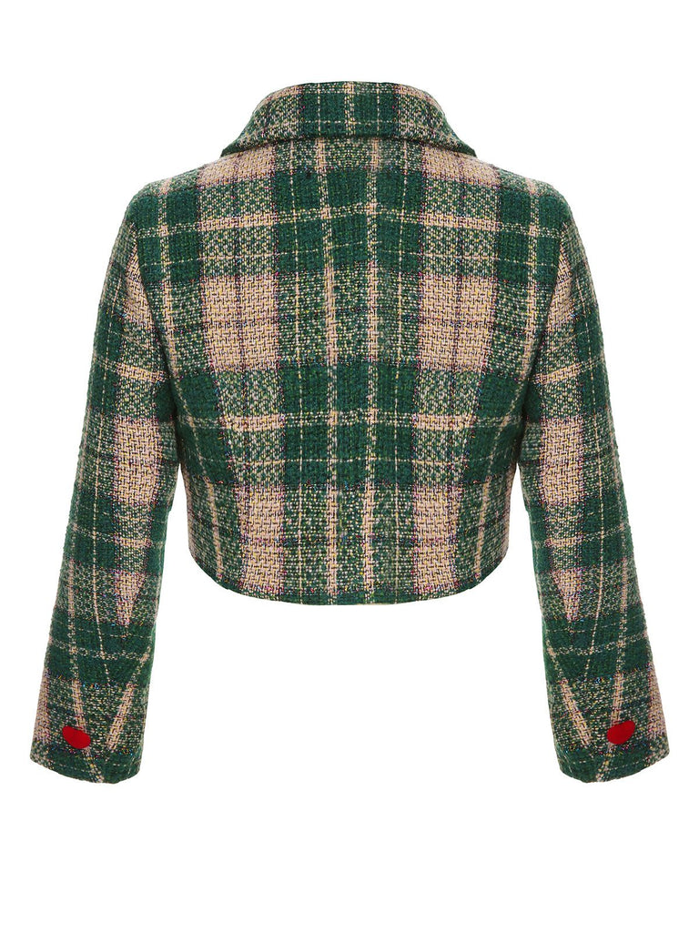 [Pre-Sale] Green 1950s Lapel Scottish Plaid Jacket