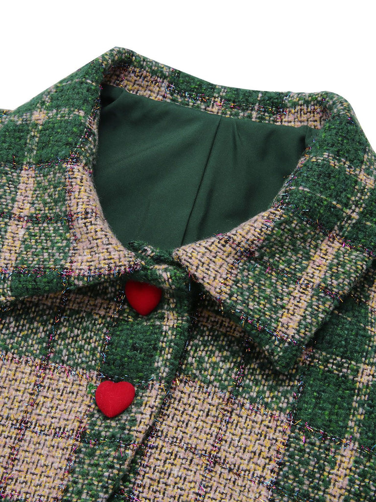 [Pre-Sale] Green 1950s Lapel Scottish Plaid Jacket