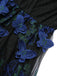 Black 1950s V-Neck 3D Butterfly Mesh Dress
