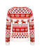 Red&White 1940s Christmas Elk Pullover Sweater