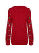 Red 1940s Christmas Print Knitted Sweater