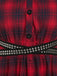 1930s Scottish Plaid Lapel Belt Blouse