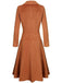 1930s Solid Lapel Long Sleeve Coat