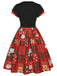 Red 1950s Christmas Plaid Santa Claus Dress