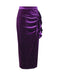 Deep Purple 1960s Glitter Slit Velvet Skirt