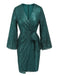 Green 1960s Christmas Sequin V-Neck Pencil Dress