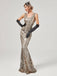 1920s Sequined Floor-Length Charleston Dress