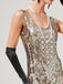 1920s Sequined Floor-Length Charleston Dress