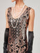 1920s Sequined Floor-Length Charleston Dress