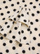 Beige 1960s Polka Dot Square Neck Puff Dress