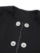 Black 1950s Fragrant Short Button Jacket