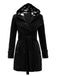 1950s Plaids Hooded Belted Coat